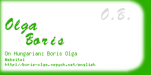 olga boris business card
